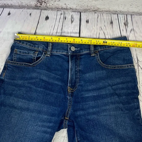 GAP Stretch Straight Distressed Denim Blue Jeans Size 16 Husky Boys EUC - Picture 14 of 15